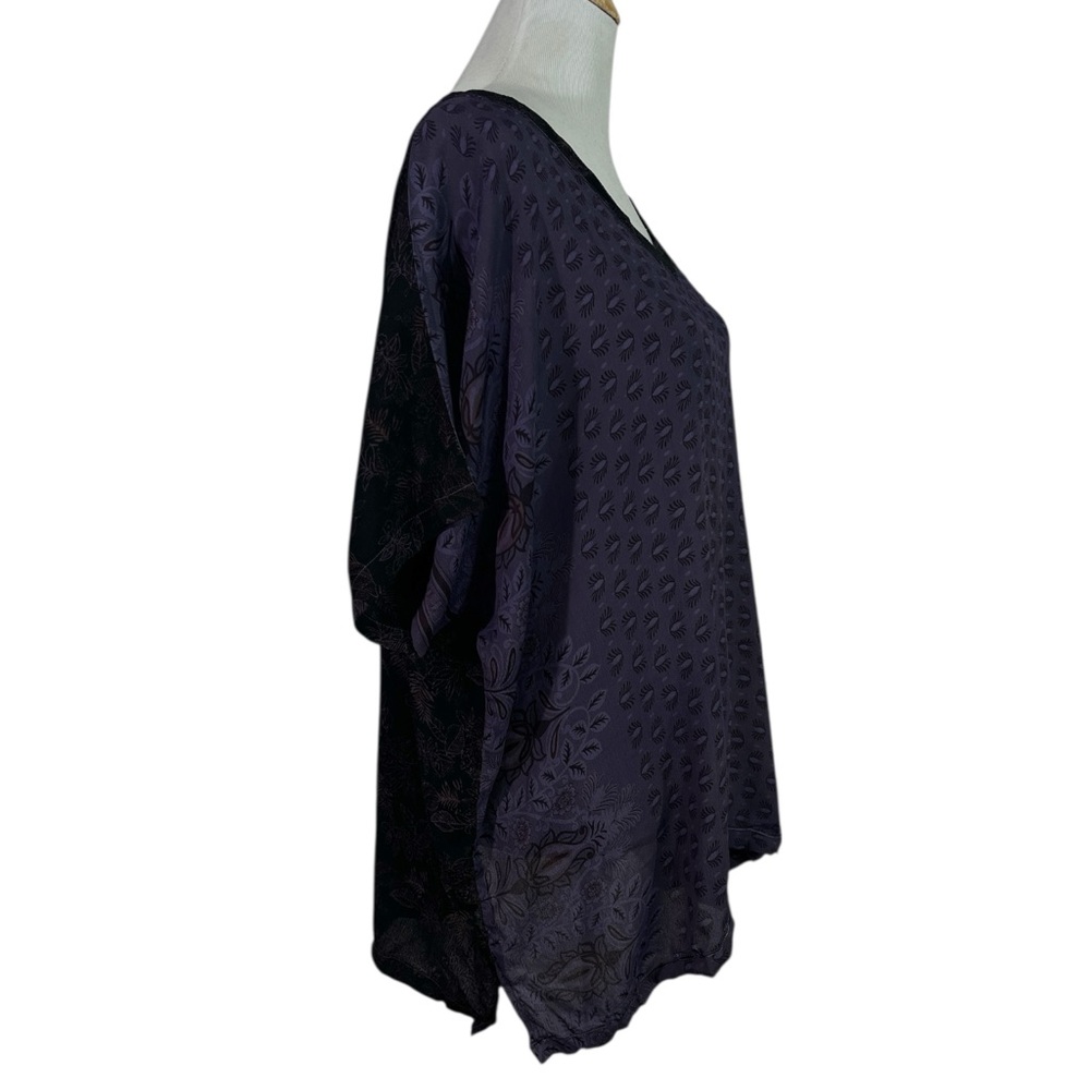 Tienda Ho 100% Rayon Boho Top in Free Size Floral Paisley Print Embroidered - Picture 3 of 7